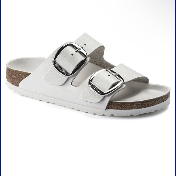 Birkenstock Shoes - Birkenstock Arizona Big Buckle Leather White Sandal 10-101/2 (EU 41) NWOT